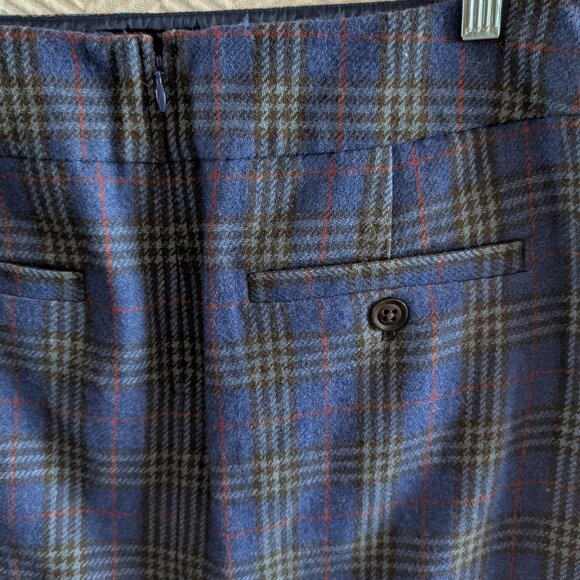 GAP Wool Blend Blue Plaid Mini Skirt Size 8 Academia Preppy Classic NWT - Picture 9 of 12